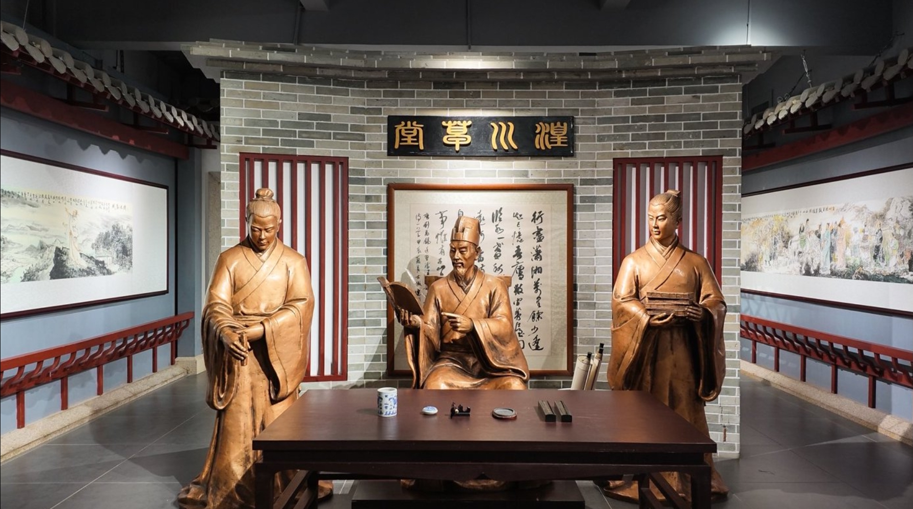 实践队在刘禹锡纪念馆拍摄的湟川草堂